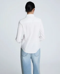 Poplin Button Front Shirt><noscript><img width=