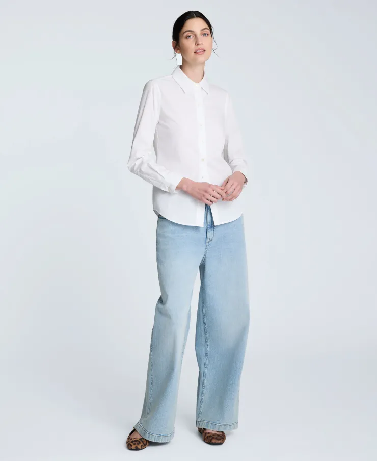 Poplin Button Front Shirt>Kenneth Cole Sale