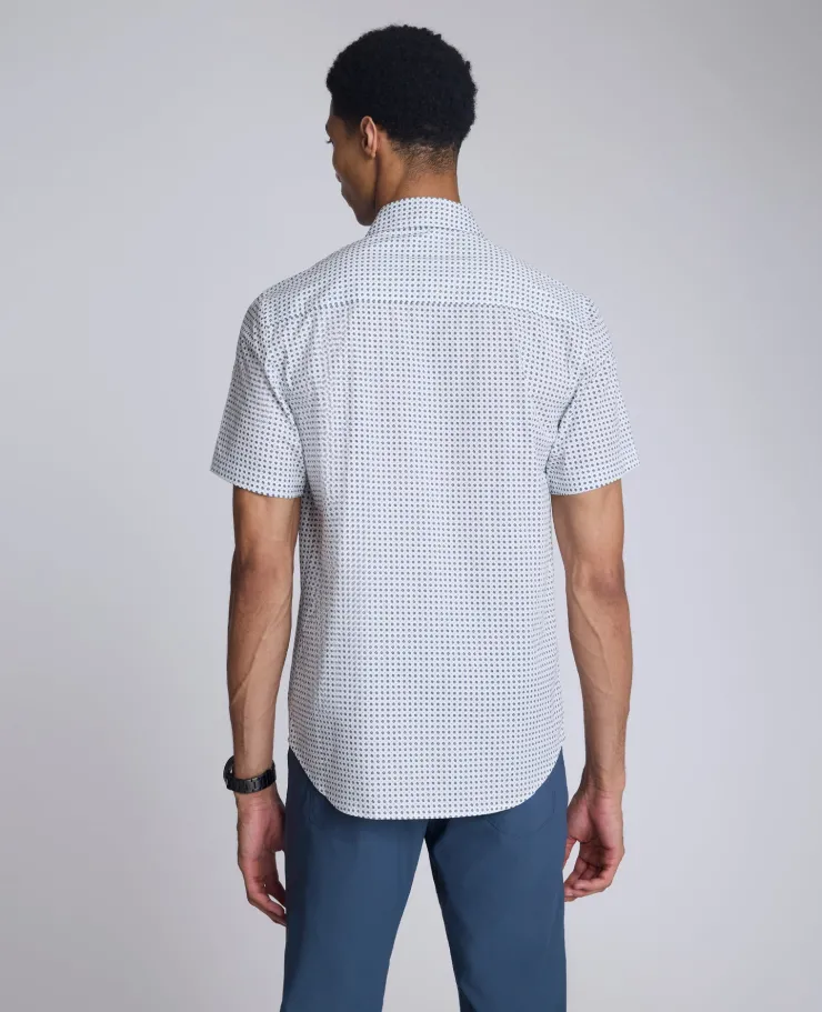 Printed Short Sleeve Pocket Button-Down Shirt>Kenneth Cole New