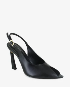 Priya Leather Peep Toe Slingback Heel><noscript><img width=