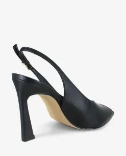 Priya Leather Peep Toe Slingback Heel><noscript><img width=
