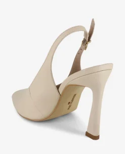 Priya Leather Peep-Toe Slingback Heel><noscript><img width=