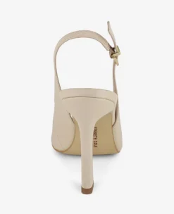 Priya Leather Peep-Toe Slingback Heel><noscript><img width=