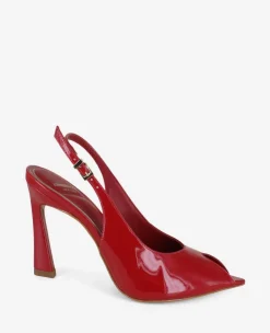Priya Patent Peep-Toe Slingback Heel>Kenneth Cole Outlet