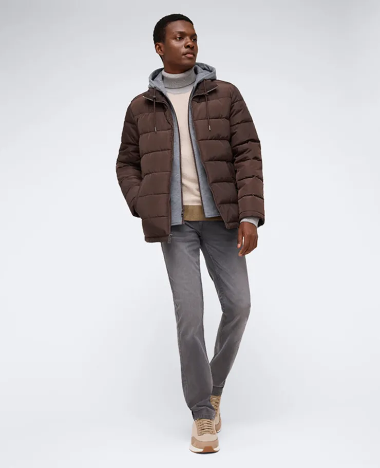 Puffer with Attached Jersey Hood>Kenneth Cole Best