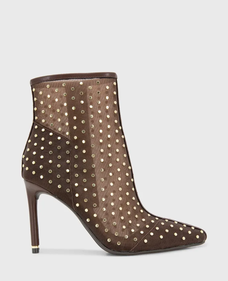 Quincy Mesh Micro Stud Heel Ankle Bootie>Kenneth Cole Best