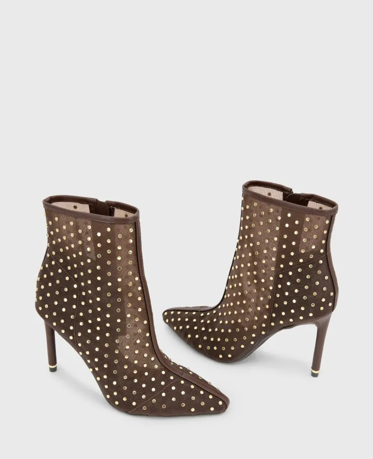 Quincy Mesh Micro Stud Heel Ankle Bootie>Kenneth Cole Best