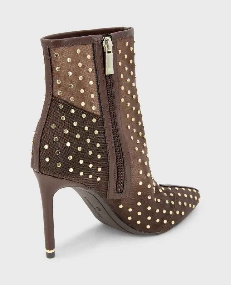 Quincy Mesh Micro Stud Heel Ankle Bootie>Kenneth Cole Best