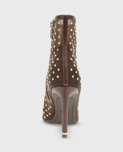 Quincy Mesh Micro Stud Heel Ankle Bootie><noscript><img width=
