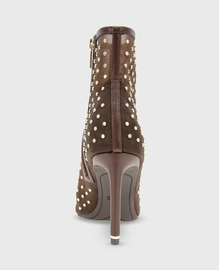 Quincy Mesh Micro Stud Heel Ankle Bootie>Kenneth Cole Best