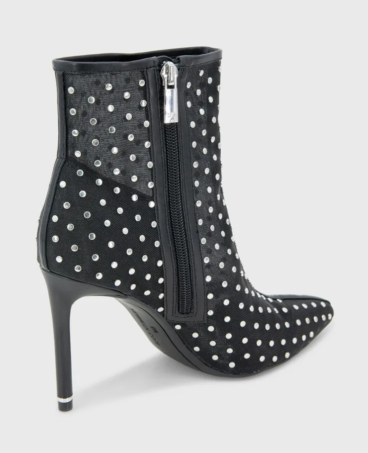 Quincy Mesh Micro Stud Heel Ankle Bootie>Kenneth Cole Online
