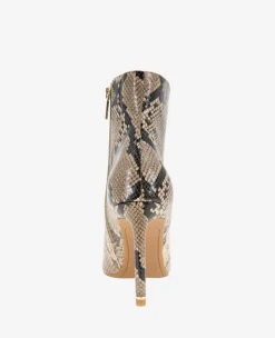 Quincy Snakeskin Leather Heel Ankle Bootie><noscript><img width=
