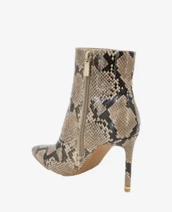 Quincy Snakeskin Leather Heel Ankle Bootie><noscript><img width=