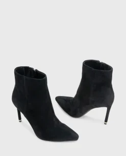Quincy Suede Heel Ankle Bootie><noscript><img width=