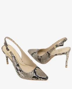 Quinnly Snakeskin Leather Slingback Heel><noscript><img width=