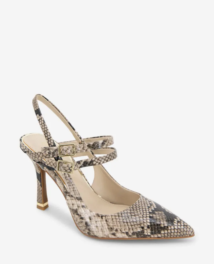Raquel Snakeskin Leather Slingback Heel>Kenneth Cole Best