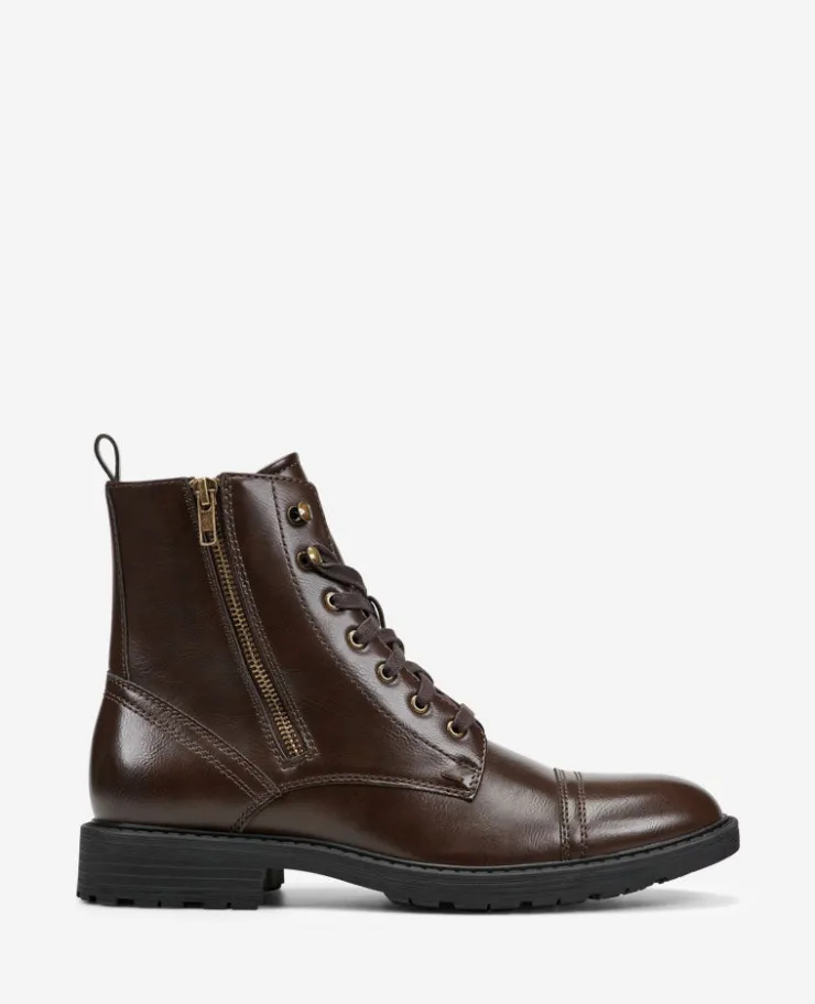 REACTION - Captain Cap Toe Double Zip Combat Boot>Kenneth Cole