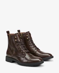 REACTION - Captain Cap Toe Double Zip Combat Boot><noscript><img width=