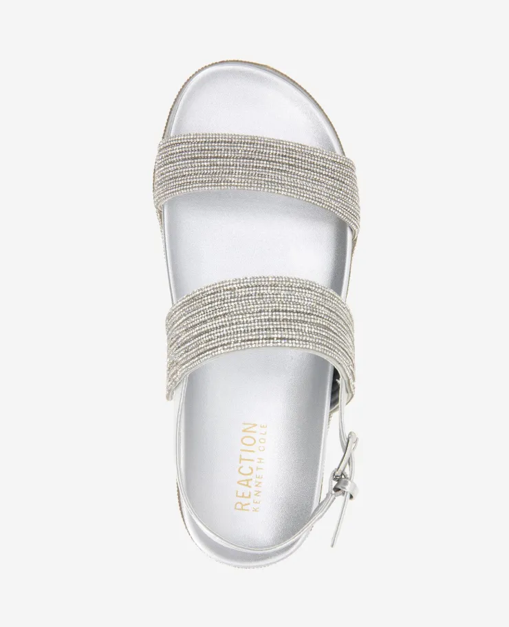 REACTION - Debra Two Band Crystal Sandal>Kenneth Cole New