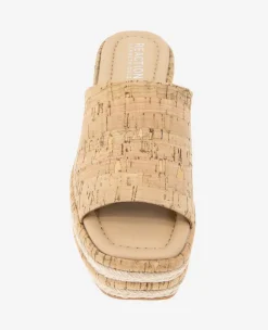 REACTION - Elissa Platform Cork Raffia Sandal><noscript><img width=