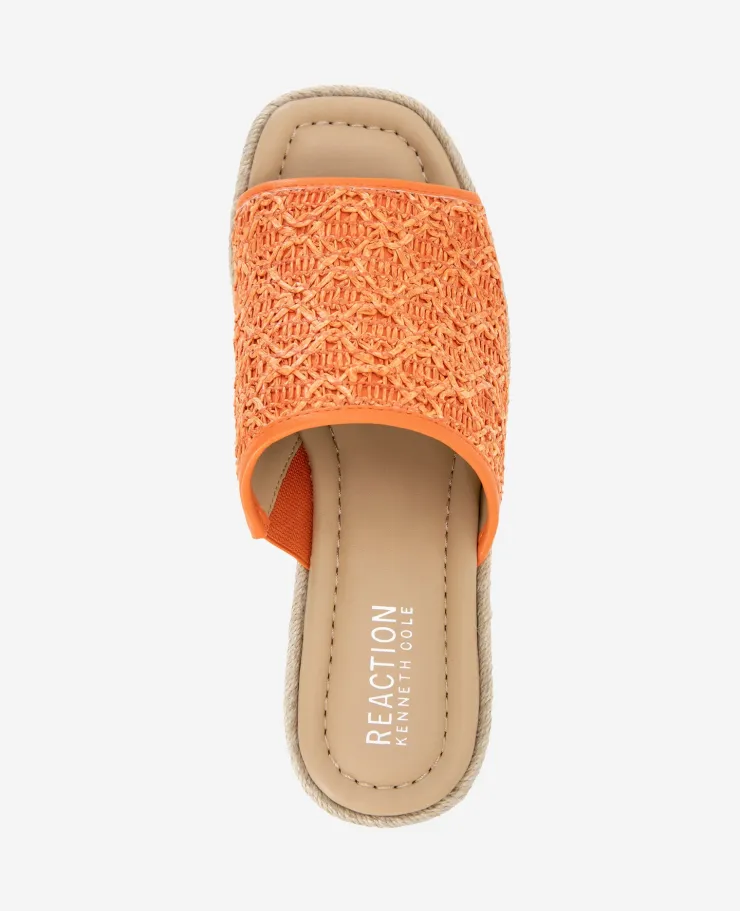 REACTION - Elissa Platform Raffia Sandal>Kenneth Cole Discount