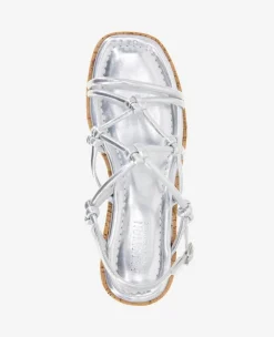 REACTION - Essa Metallic Cork Platform Sandal><noscript><img width=