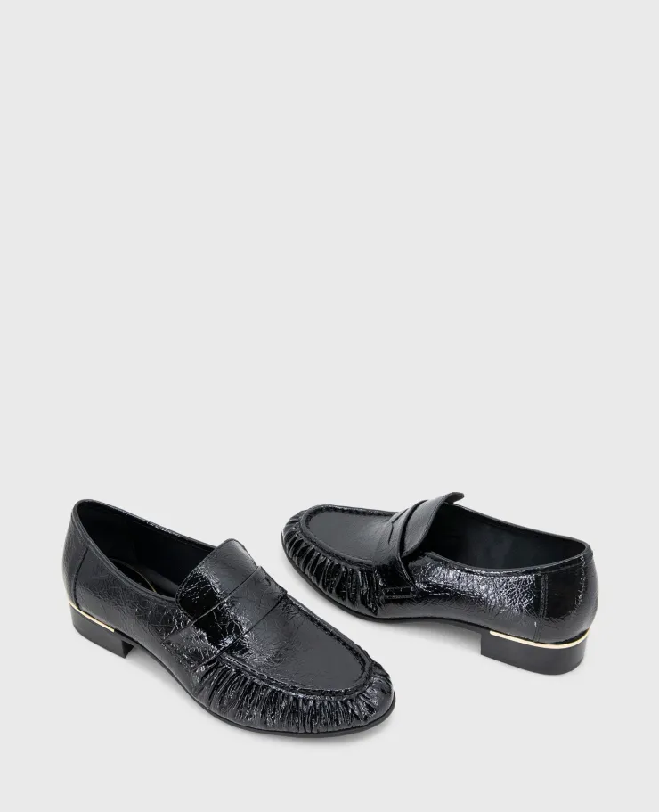 Reece Crinkle Patent Penny Loafer>Kenneth Cole