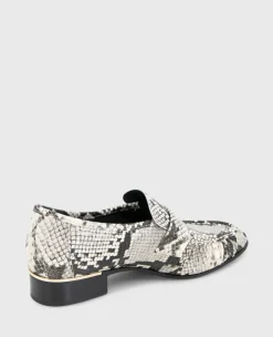 Reece Embossed Snake Penny Loafer><noscript><img width=