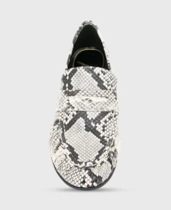 Reece Embossed Snake Penny Loafer><noscript><img width=