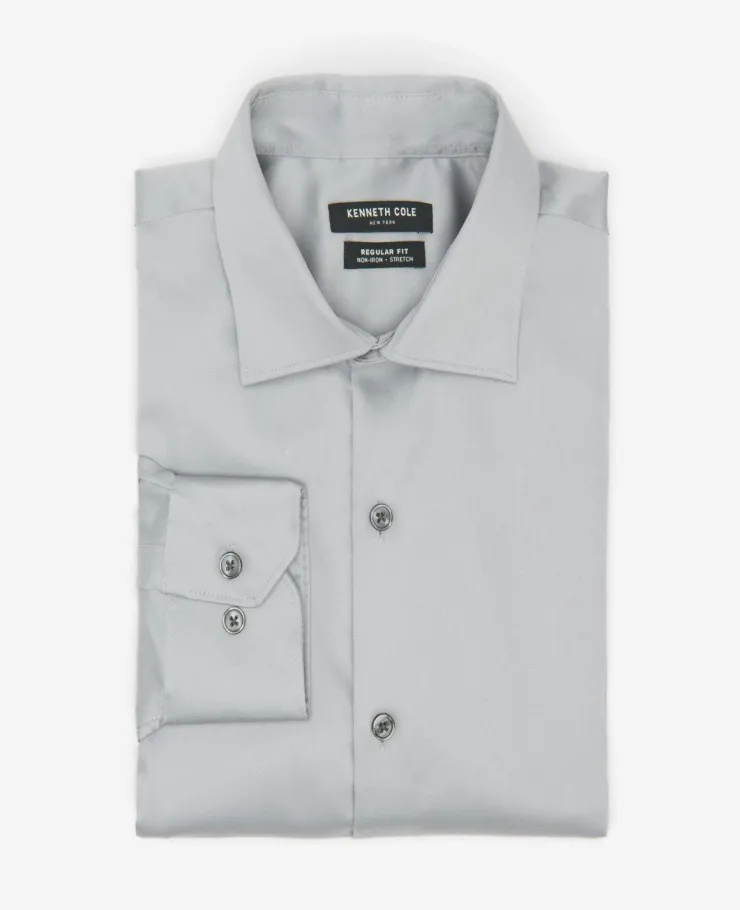 Regular-Fit Button-Down Stretch Dress Shirt with TEK FIT>Kenneth Cole Online