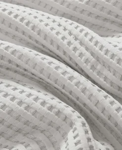 Reversible Solid Waffle Duvet Cover Set><noscript><img width=