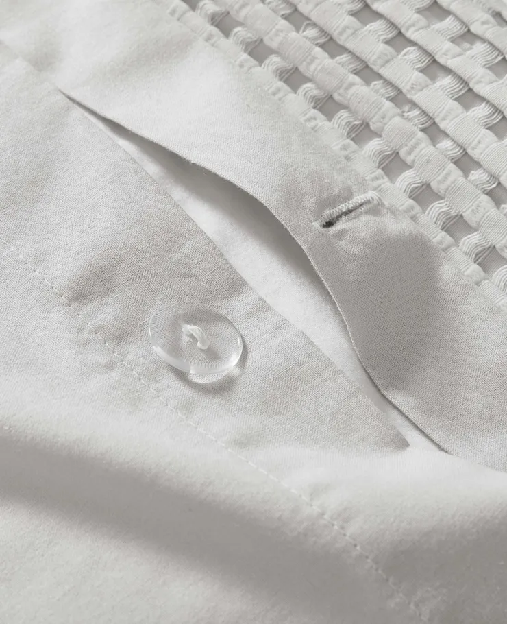 Reversible Solid Waffle Duvet Cover Set>Kenneth Cole Sale