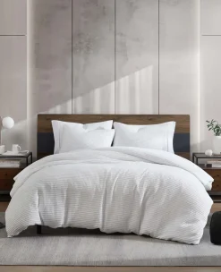 Reversible Solid Waffle Duvet Cover Set>Kenneth Cole Sale