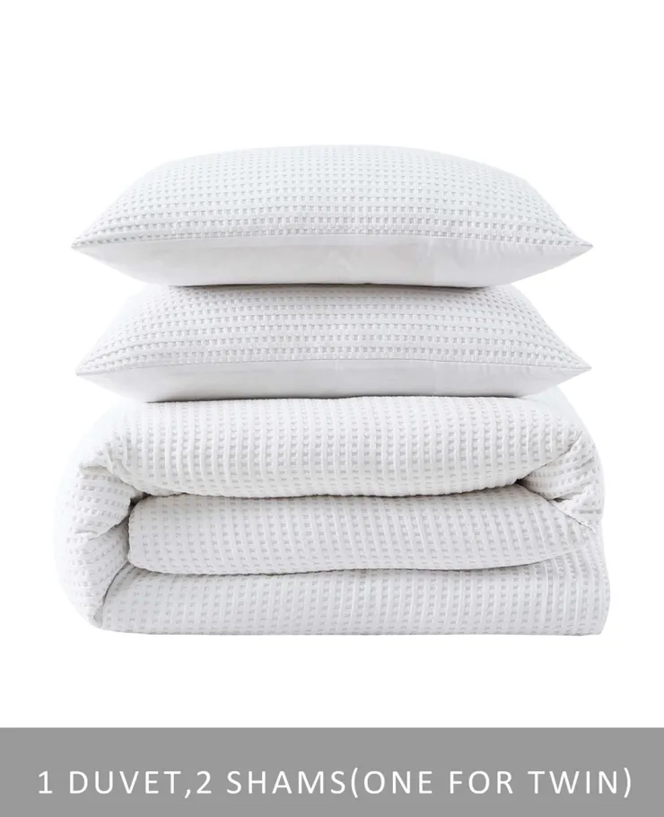 Reversible Solid Waffle Duvet Cover Set>Kenneth Cole Sale