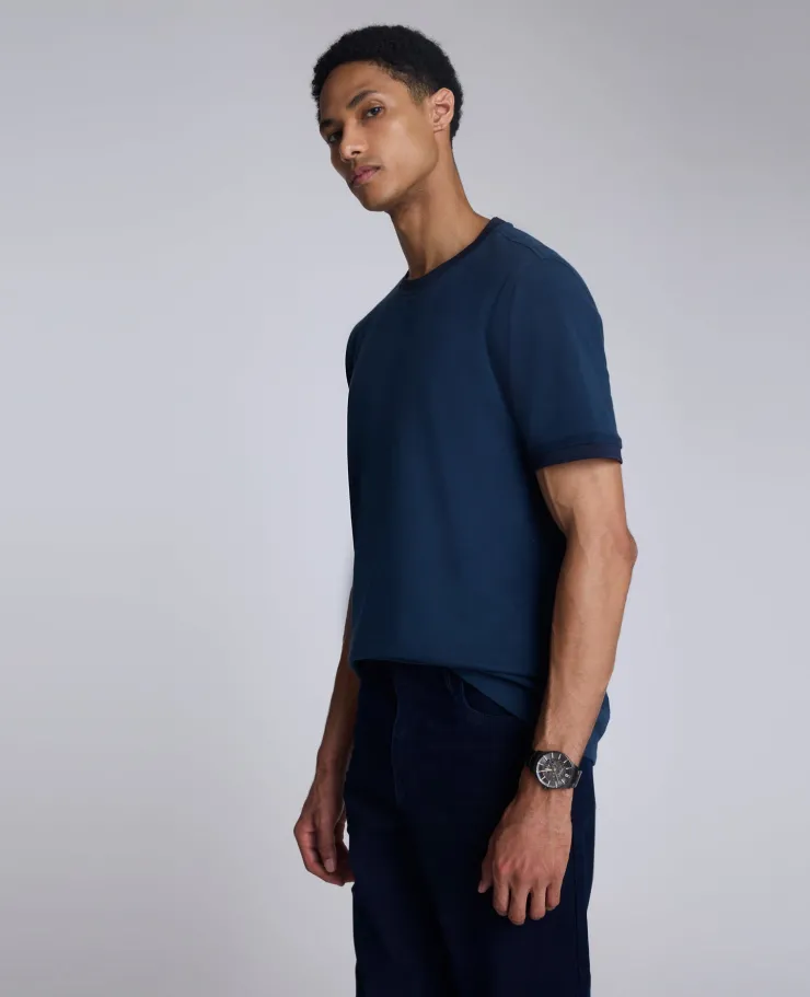 Ribbed Crewneck Tee>Kenneth Cole Clearance