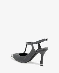 Romi T-Strap Suede Slingback Heel><noscript><img width=