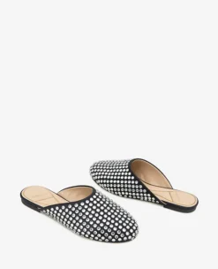 Saddie Studded Rhinestone Mule><noscript><img width=