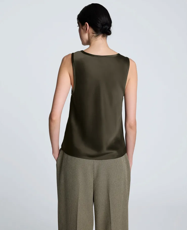 Satin Scoop Neck Tank>Kenneth Cole Online