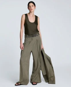 Satin Scoop Neck Tank><noscript><img width=