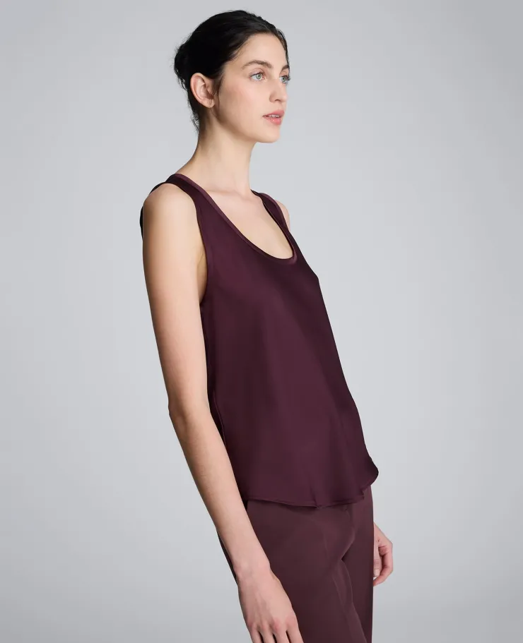 Satin Scoop Neck Tank>Kenneth Cole Online