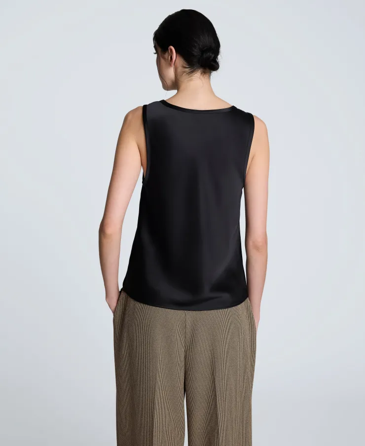 Satin Scoop Neck Tank>Kenneth Cole
