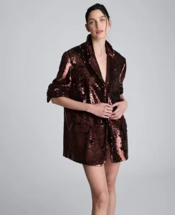 Sequin Boyfriend Jacket>Kenneth Cole Clearance