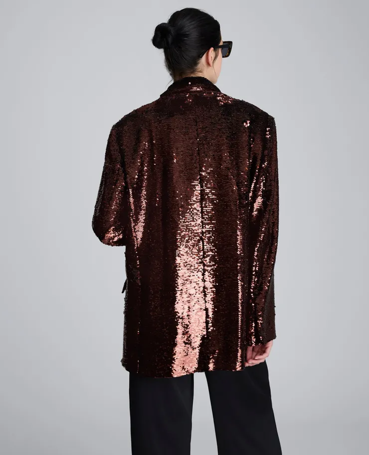 Sequin Boyfriend Jacket>Kenneth Cole Clearance