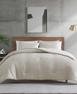 Serenity Wavy Lines Duvet Cover Set>Kenneth Cole