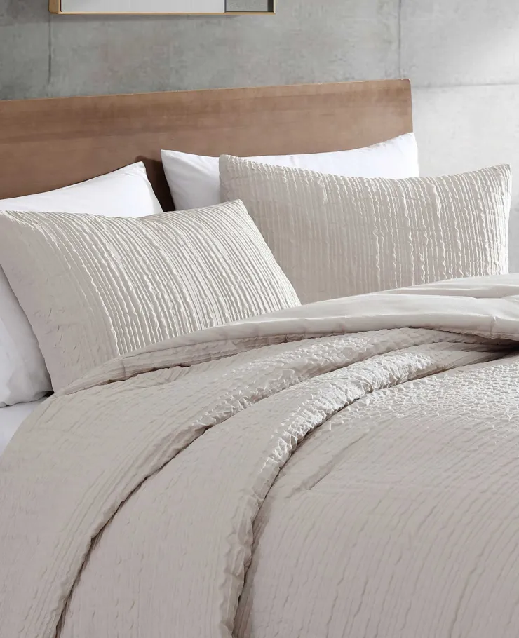 Serenity Wavy Lines Duvet Cover Set>Kenneth Cole
