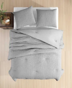 Serenity Wavy Lines Duvet Cover Set><noscript><img width=