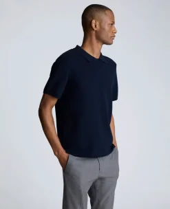 Short Sleeve Polo Sweater><noscript><img width=