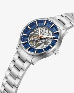 Skeleton Automatic Bracelet Watch><noscript><img width=