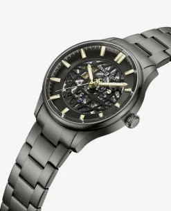 Skeleton Automatic Metal Bracelet Watch><noscript><img width=