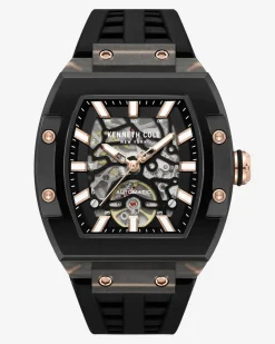 Skeleton Automatic Silicone Watch>Kenneth Cole Discount